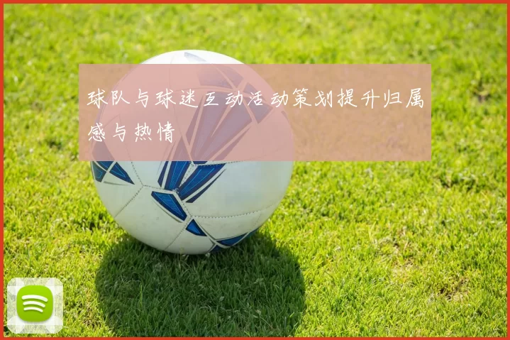 球队与球迷互动活动策划提升归属感与热情